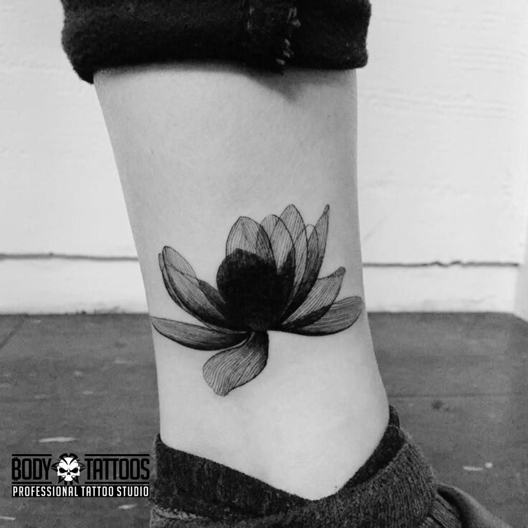 Ankle tattoo made in body tattoo studio kalyan